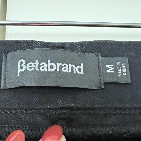 Betabrand Yoga Skinny Denim Jeans Washed Black - Picture 9 of 10